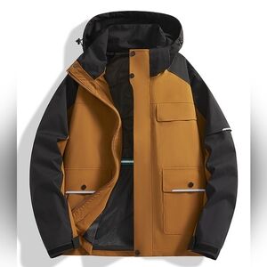 Men's Black and Brown Jacket